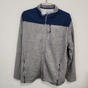 Orvis Classic Collection Jacket Mens XL Gray Blue Zip Lightweight Jacket